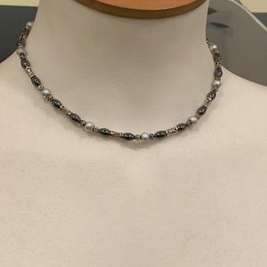 HERMATITE 16” Black Beads Necklace